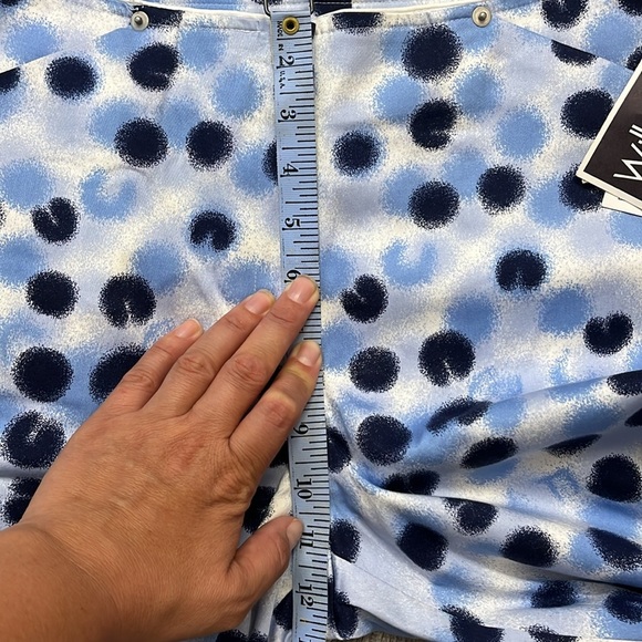 Willi Smith• NWT, Fun Spotted Blue White Wide Leg Pants, Size 8P - Picture 10 of 12